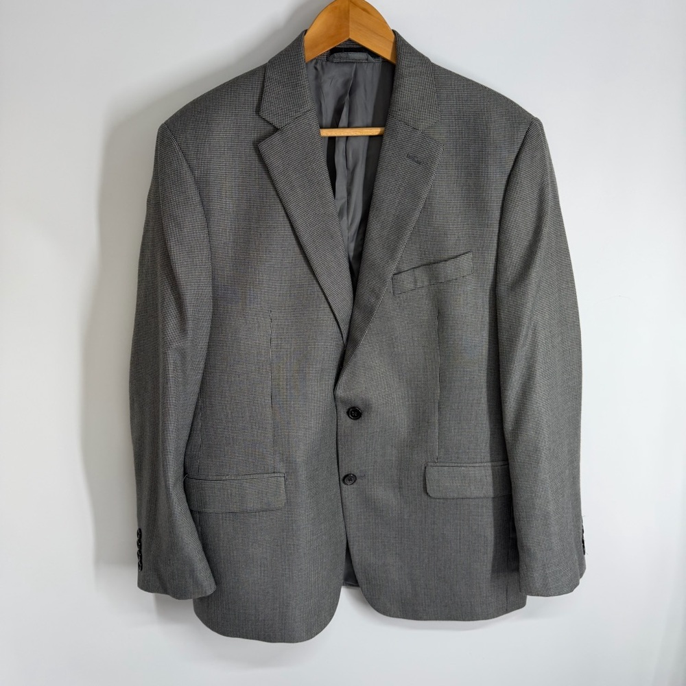 Ralph Lauren Houndstooth Charcoal Gray Men's Blazer